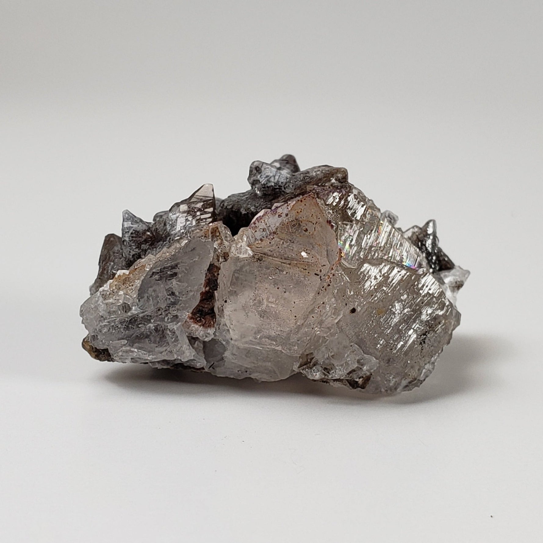 Calcite Dogtooth on Quartz Cluster | 18.2 gr | Chihuahua, Mexico