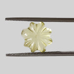  Citrine | Half Drilled Flower Shape | Lemon Yellow | 11mm 5.44ct 