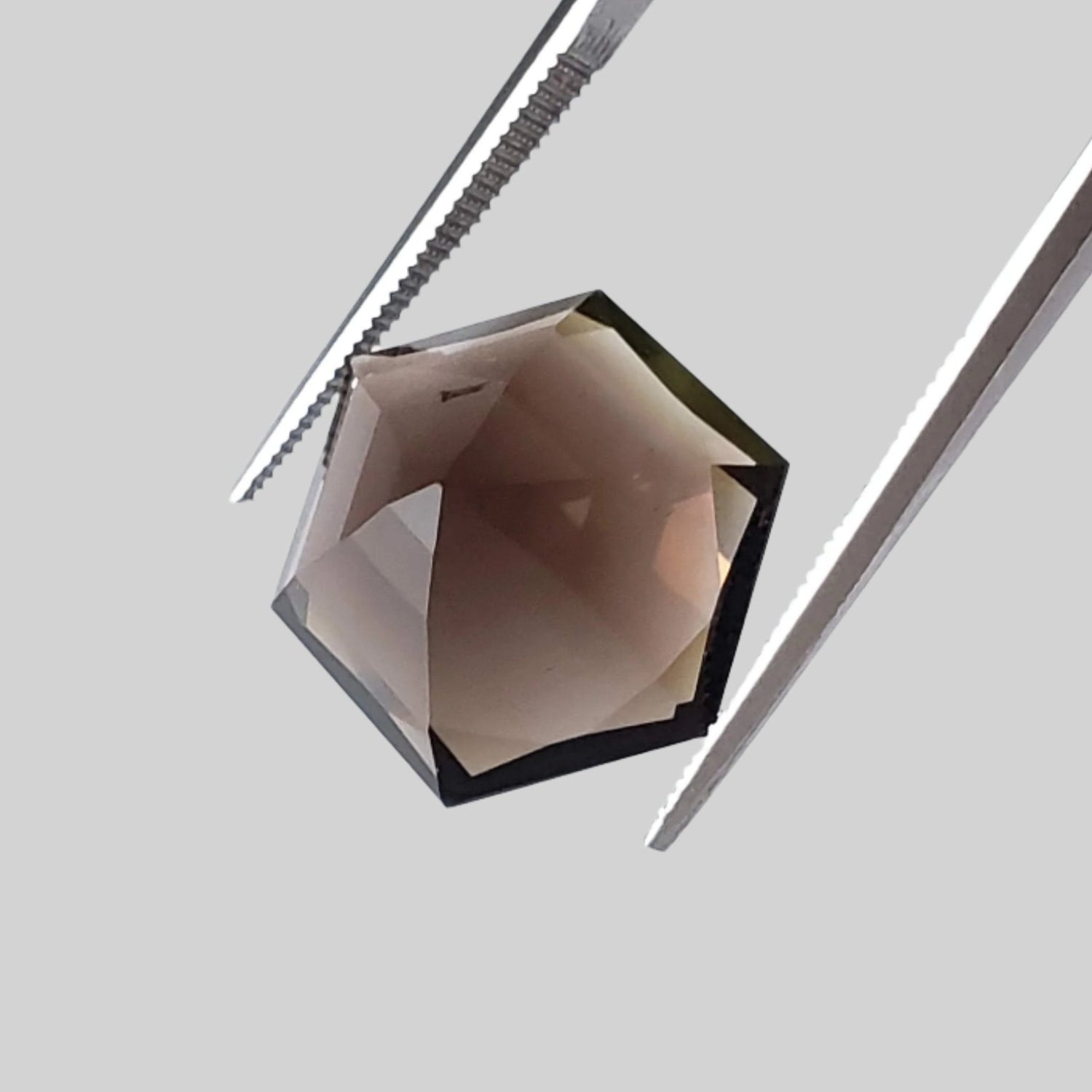 Dark Smoky Quartz | Hexagon Cut | 16mm 13ct