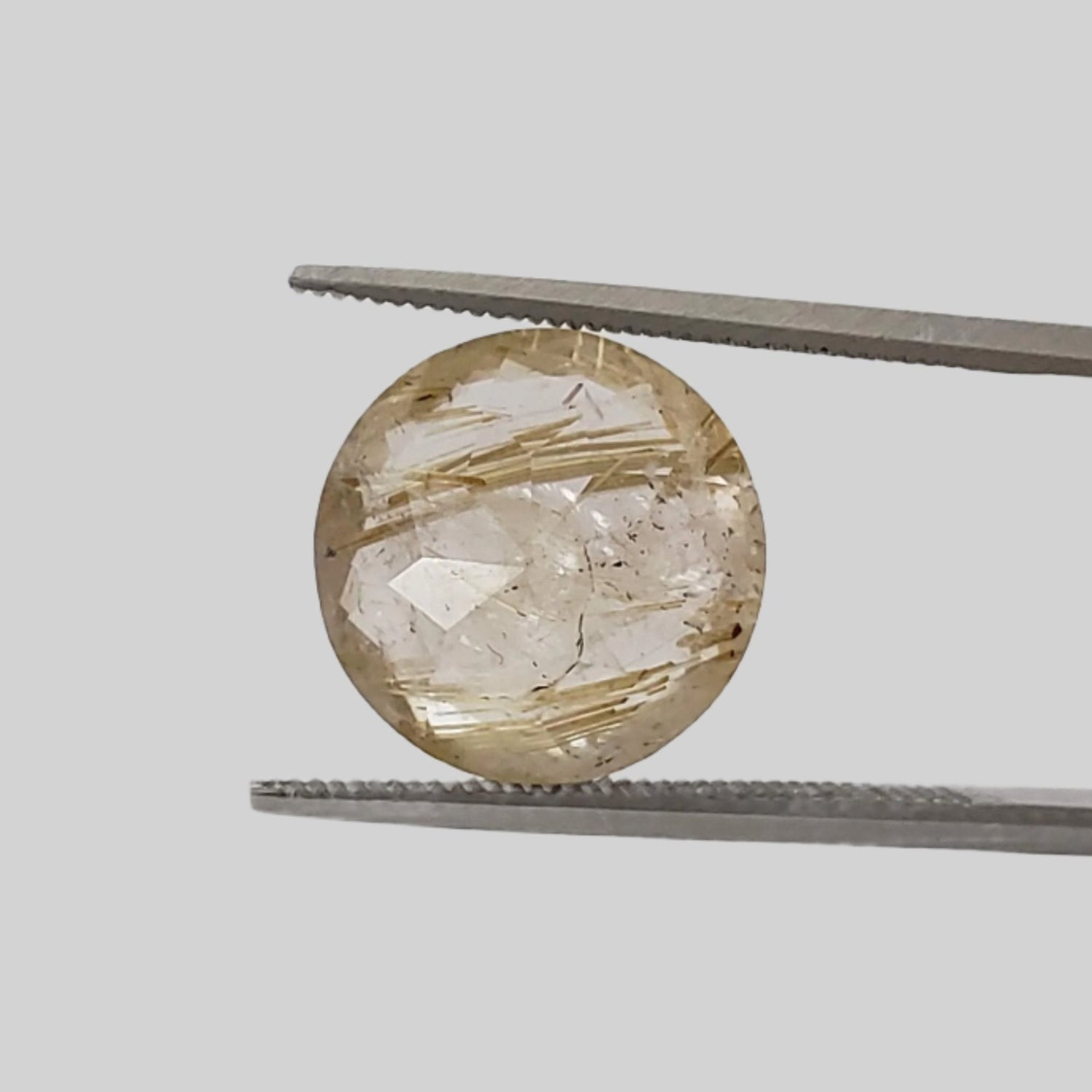 Rutilated Quartz | Faceted Round Cut | 12mm 6.15ct | Brazil