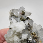  Pyrite on Quartz Crystals | Natural Raw Mineral | 93 Grams | Zacatecas, Mexico 