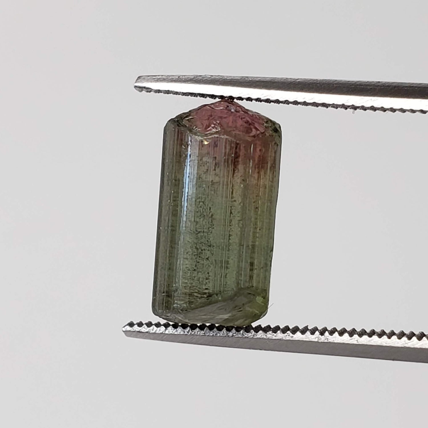 Cristal de tourmaline bicolore naturel | Tourmaline brute | 10 mm 5,3 ct | Afrique