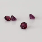 Rhodolite Garnet | 4 Piece Lot | Round Cut | Reddish Purple | 4mm