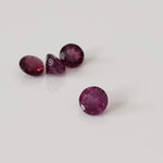 Rhodolite Garnet | 4 Piece Lot | Round Cut | Reddish Purple | 4mm