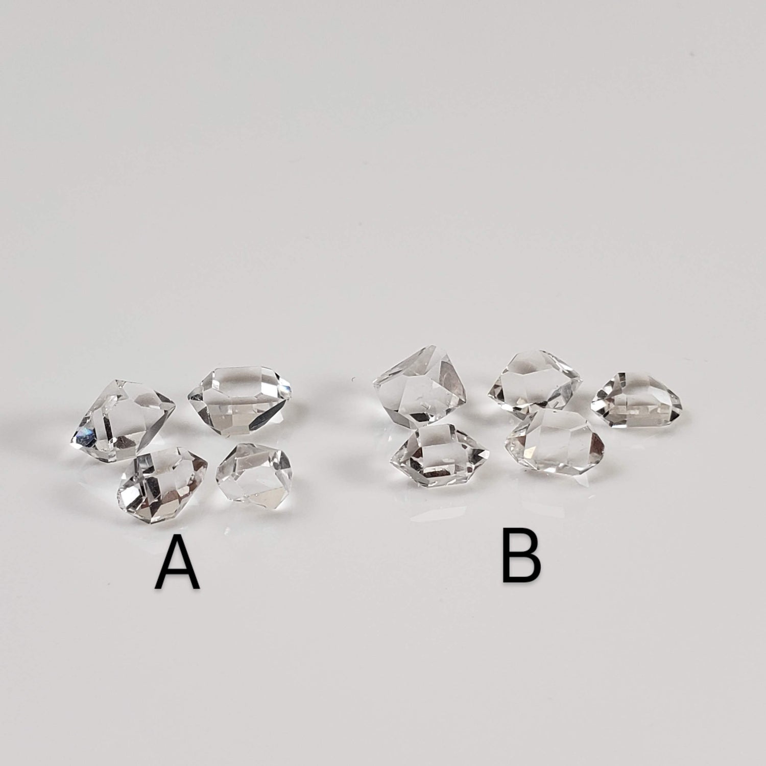 Diamants Herkimer naturels | Lots de 5 carats | 7,3 - 9 millimètres | Comté de Herkimer, New York