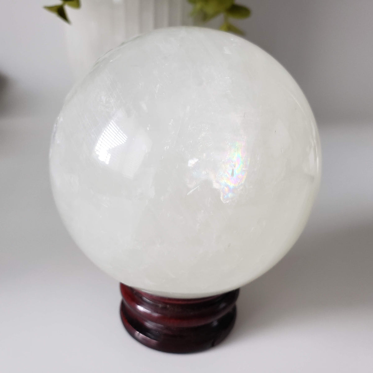 Calcite Sphere | Snow White Crystal Ball | 84 mm, 3.25 in | 865 grams | China