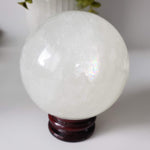 Calcite Sphere | Snow White Crystal Ball | 84 mm, 3.25 in | 865 grams | China