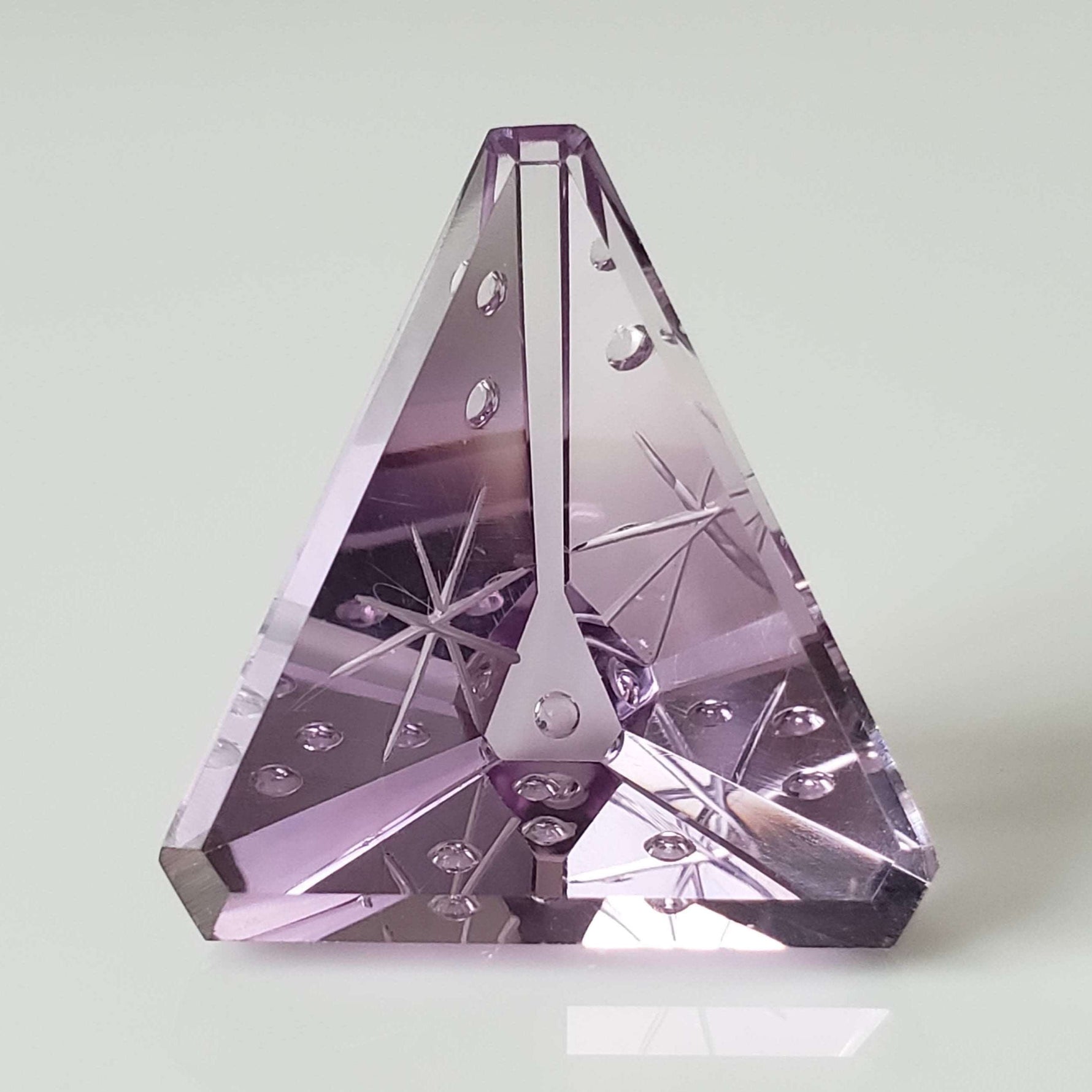  Laser Cut Amethyst Triangle 27x25mm 41.39ct 