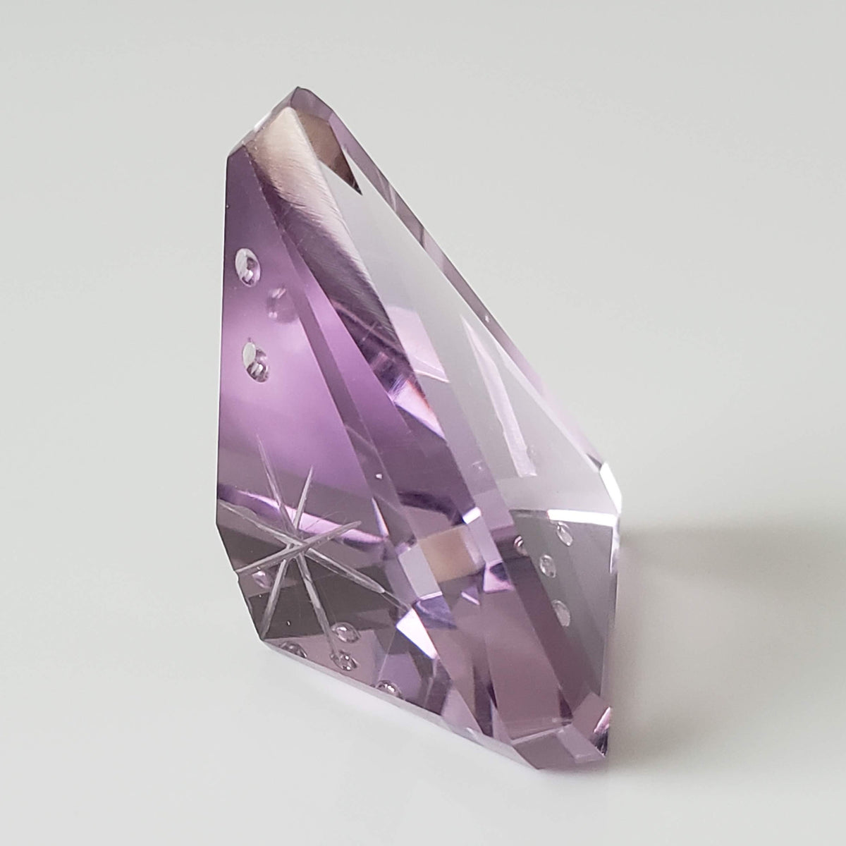 Amethyst | Laser Cut Triangle | Purple | 27x25mm 41.39ct