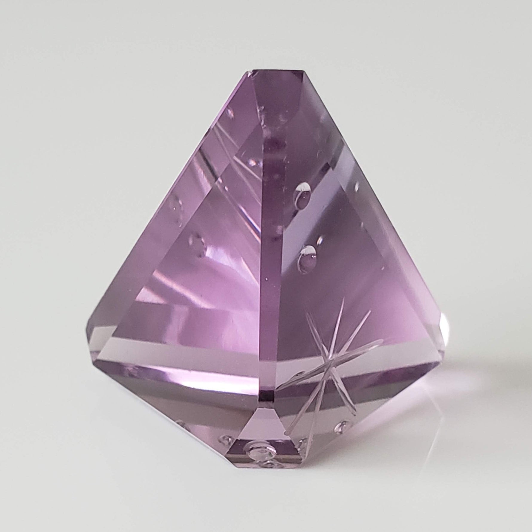 Amethyst | Laser Cut Triangle | Purple | 27x25mm 41.39ct