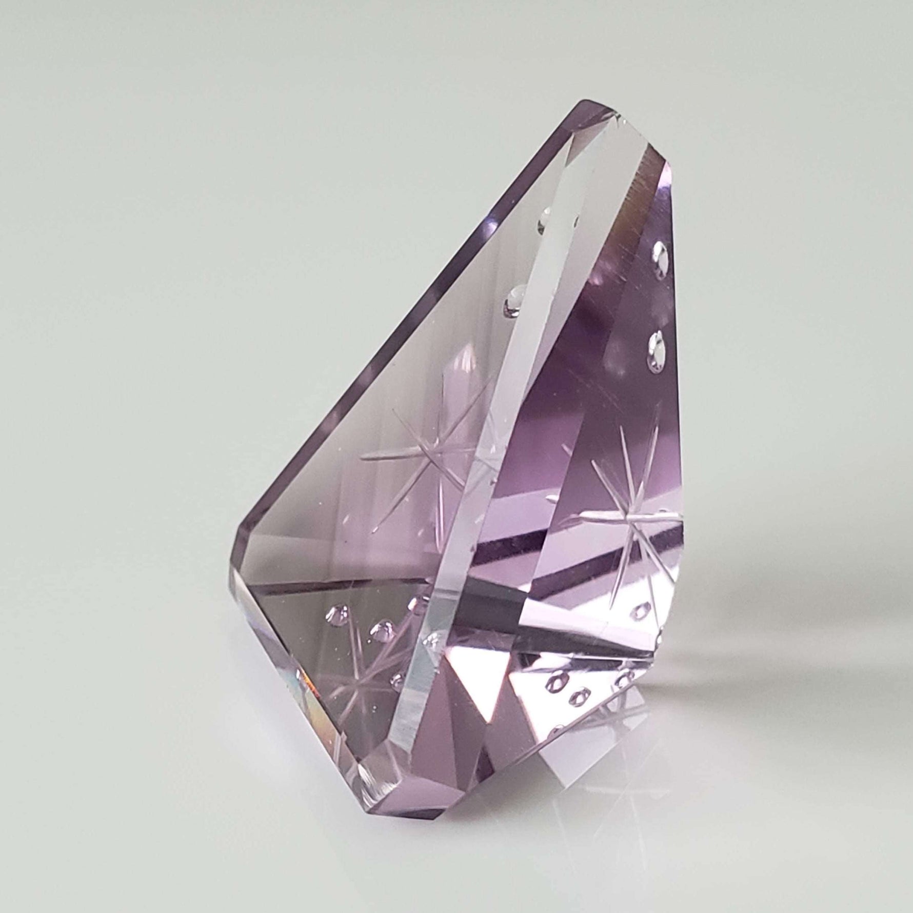  Laser Cut Amethyst Triangle 27x25mm 41.39ct 