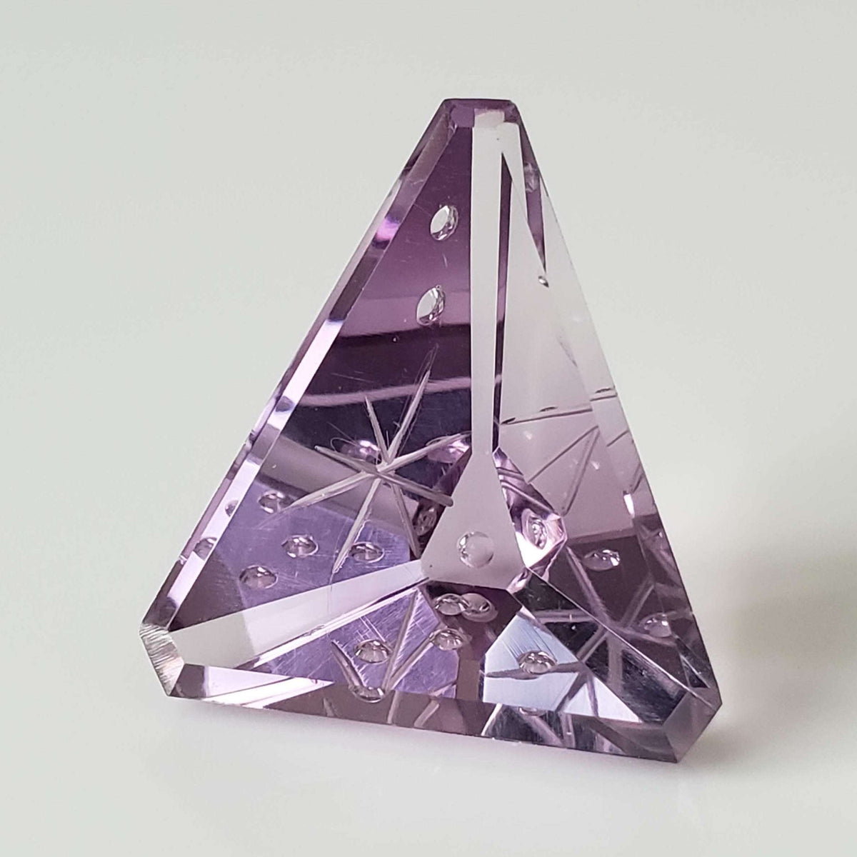 Amethyst | Laser Cut Triangle | Purple | 27x25mm 41.39ct