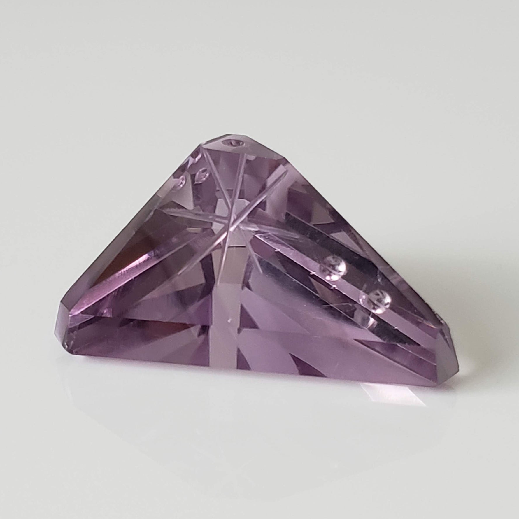 Amethyst | Laser Cut Triangle | Purple | 27x25mm 41.39ct