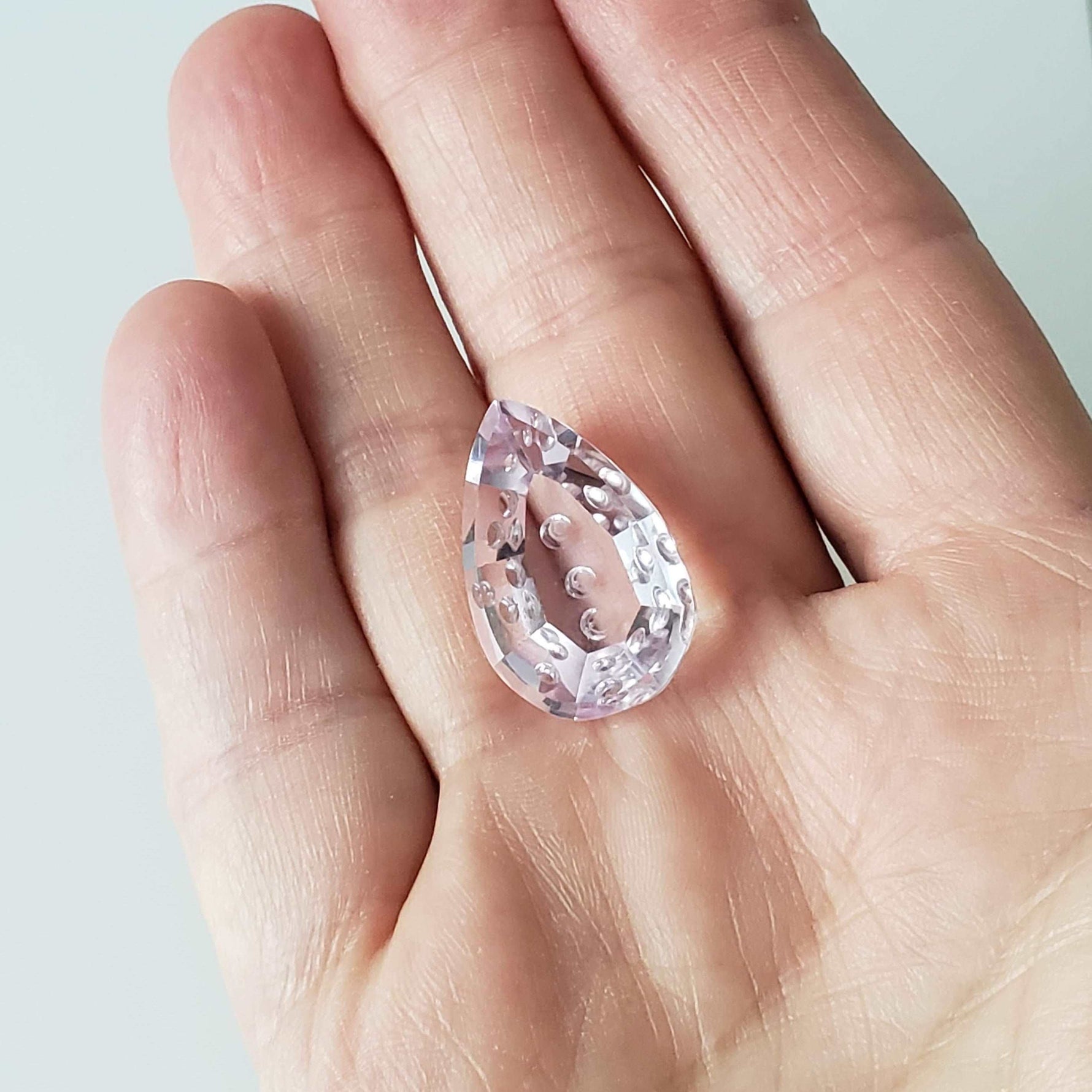 Amethyst | Laser Cut Pear Shape | Purple | 26X17mm 21.75ct