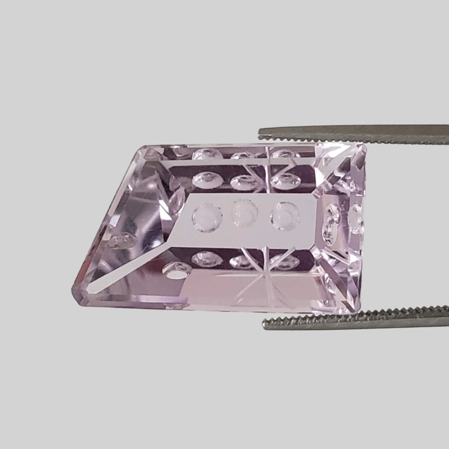  Laser Cut Amethyst Modified Rectangle 22x13mm 18.5ct 