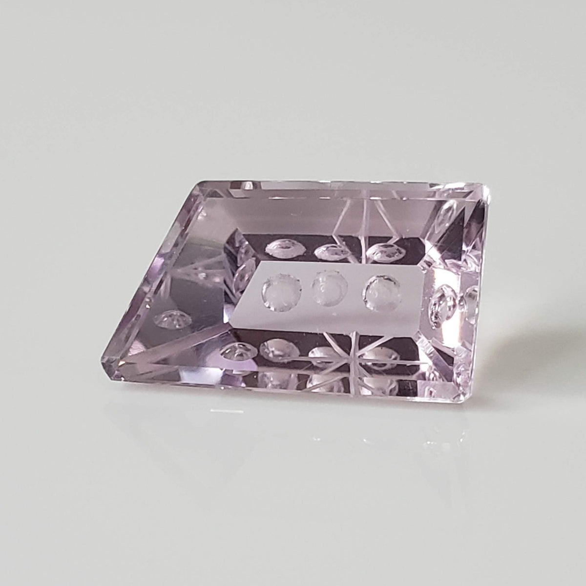  Laser Cut Amethyst Modified Rectangle 22x13mm 18.5ct 