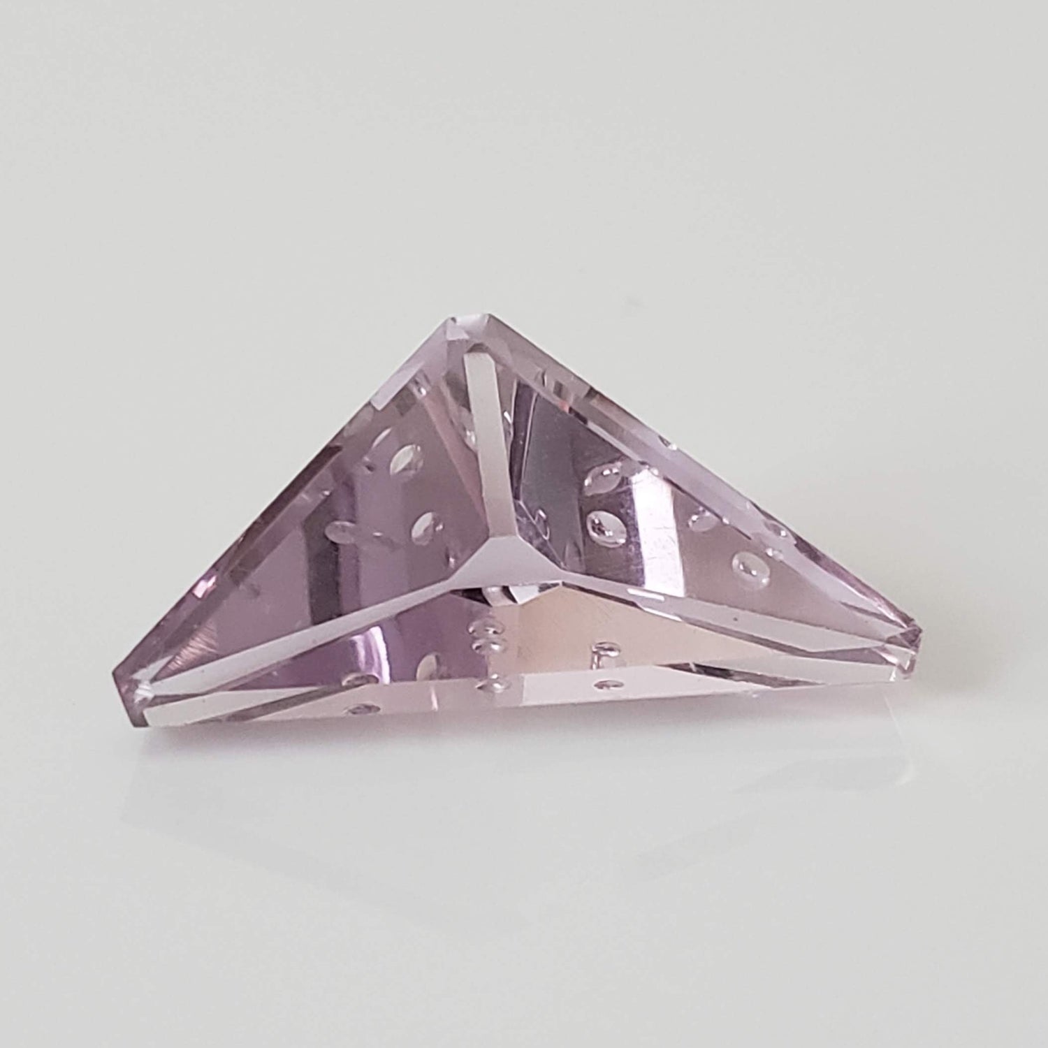  Laser Cut Amethyst Modified Triangle 24x12mm 10.77ct 