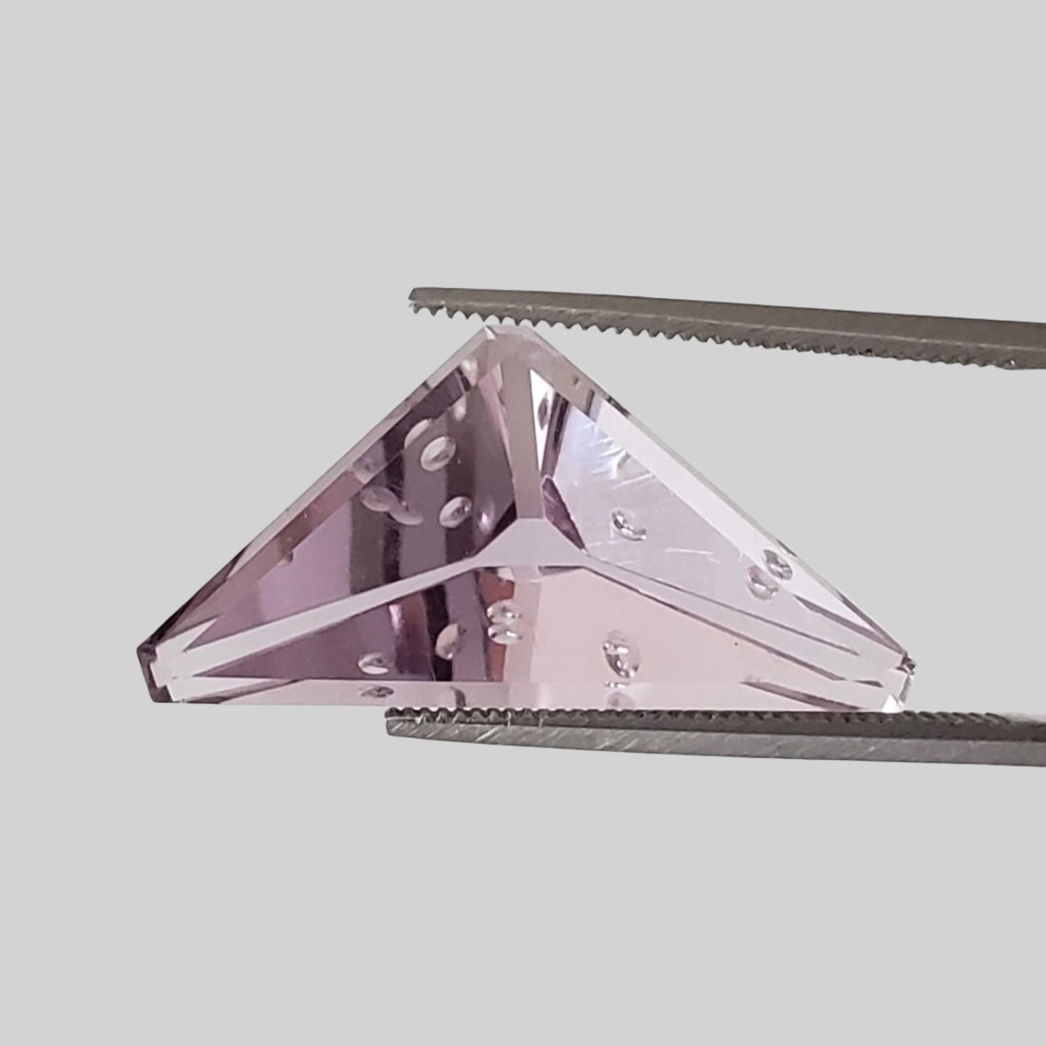  Laser Cut Amethyst Modified Triangle 24x12mm 10.77ct 