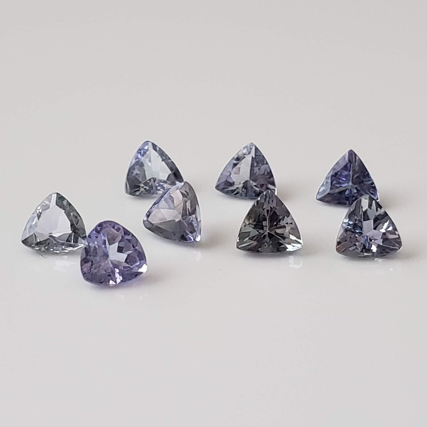  Tanzanite | 8 Piece Gemstone Lot | Trilliant Cut | 4mm 2.2tcw 