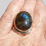  Labradorite Ring | 925 Sterling Silver | Size 8 