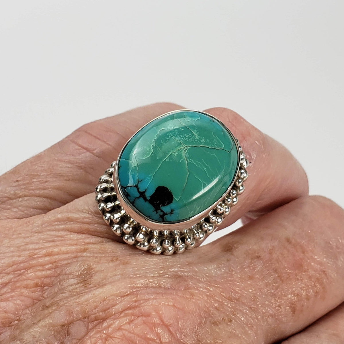  Spider Turquoise Ring | 925 Sterling Silver | Size 8 