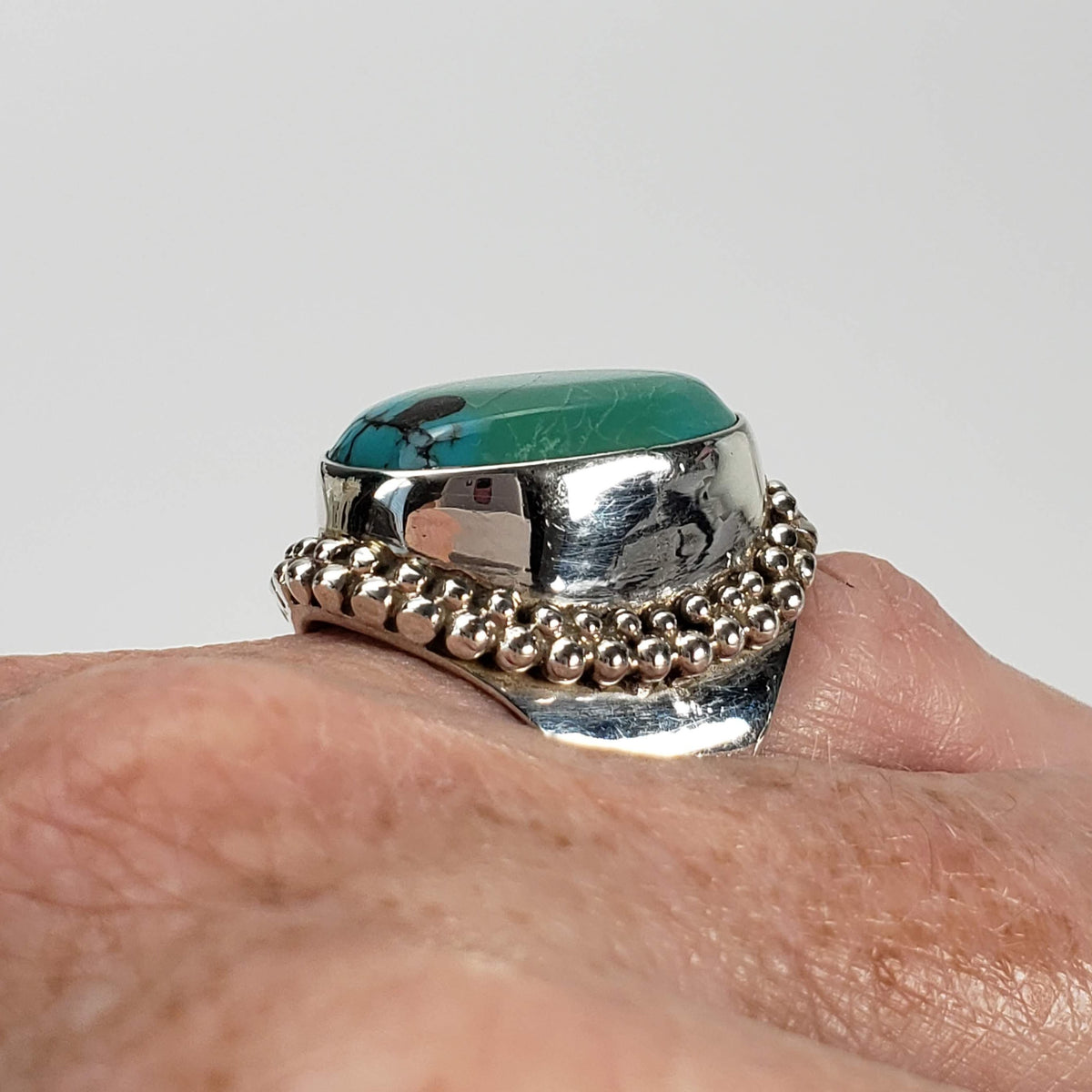  Spider Turquoise Ring | 925 Sterling Silver | Size 8 