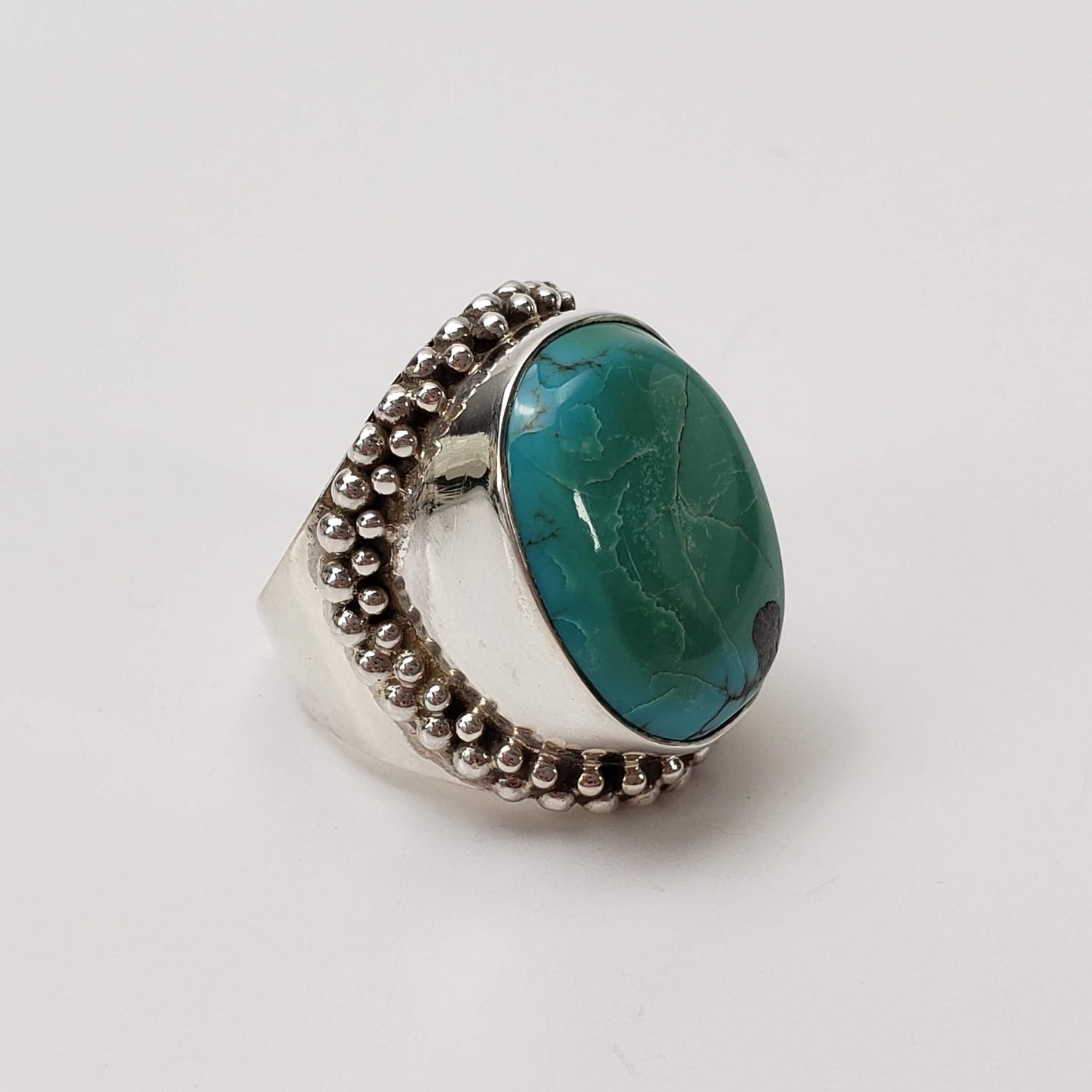  Spider Turquoise Ring | 925 Sterling Silver | Size 8 