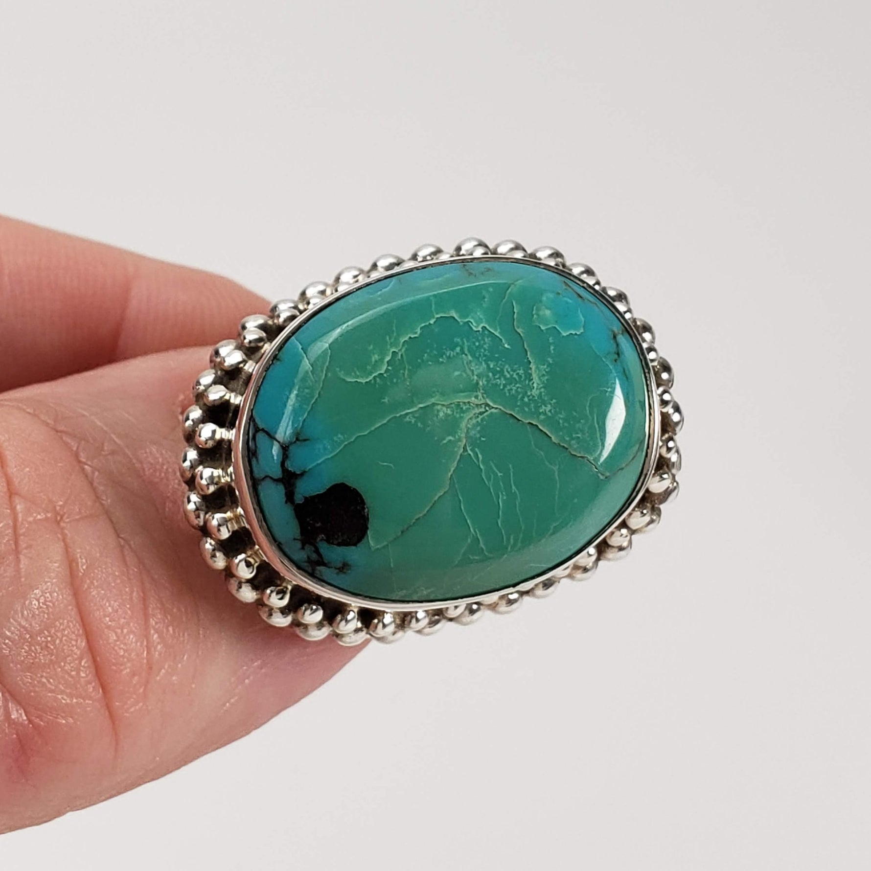  Spider Turquoise Ring | 925 Sterling Silver | Size 8 