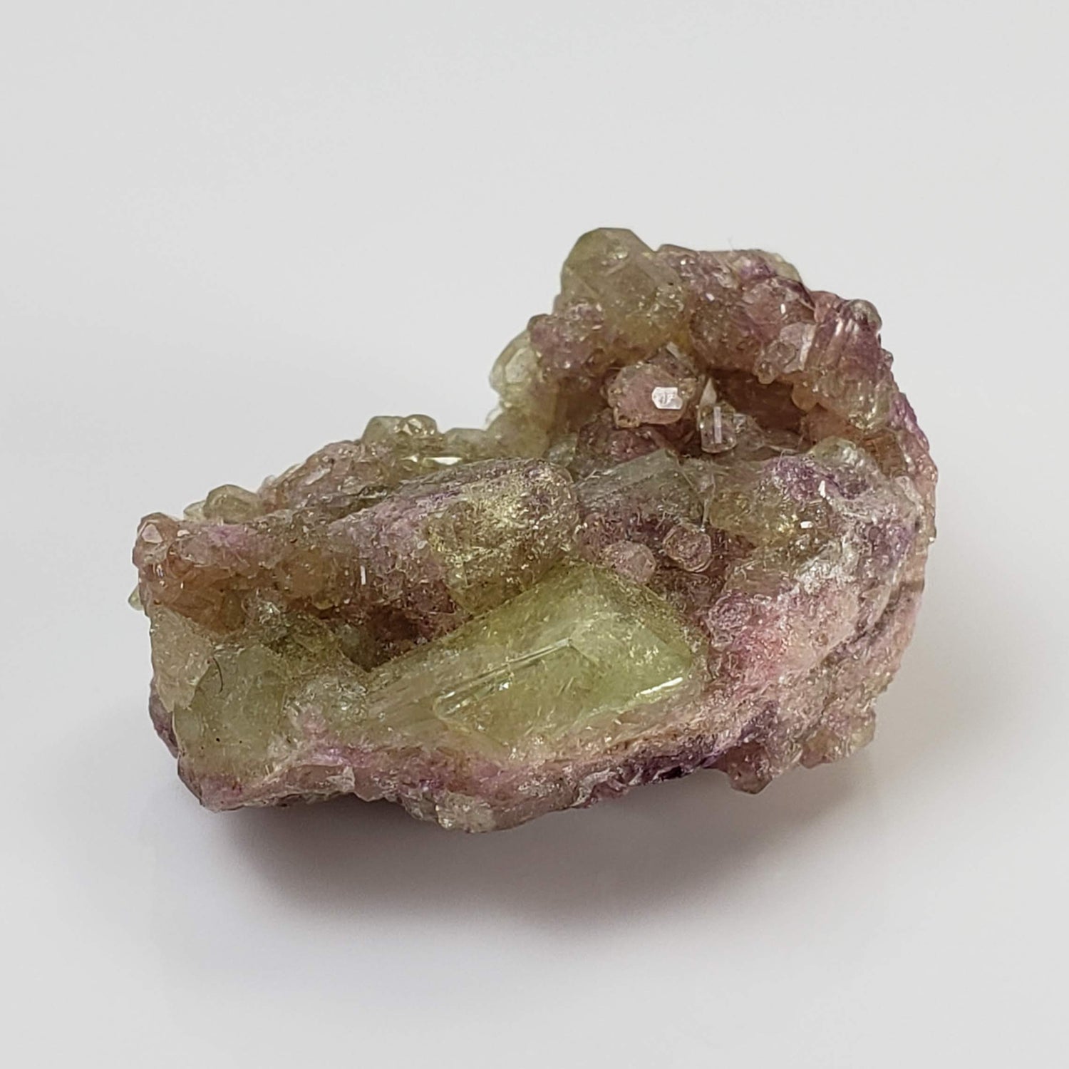 Vesuvianite Crystal | 10.74 Gr | Green and Mauve | Closed Jeffrey Mine | Asbestos, Québec