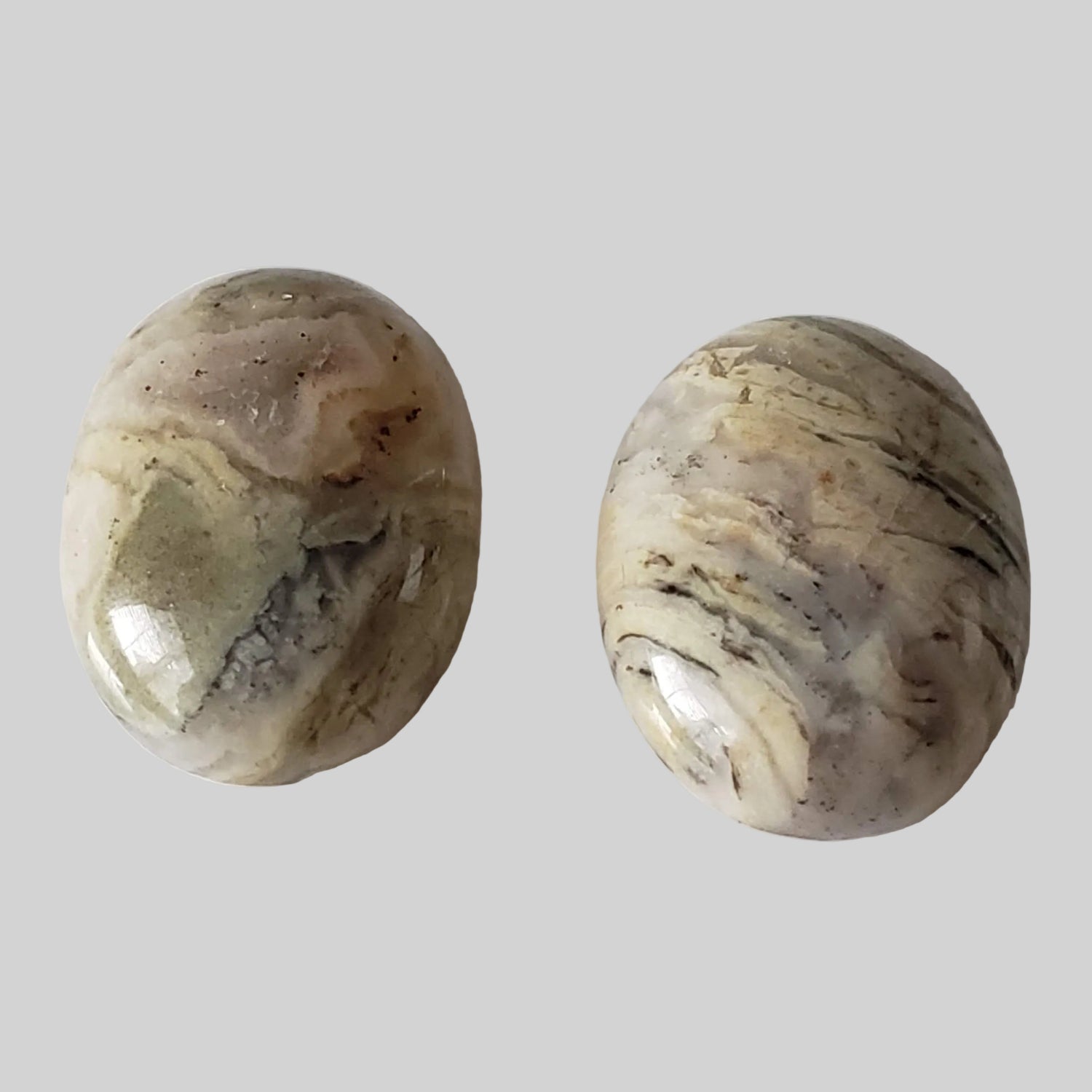 Natural Agate Pair | Oval Cabochon | Fancy | 15.12tcw | Africa