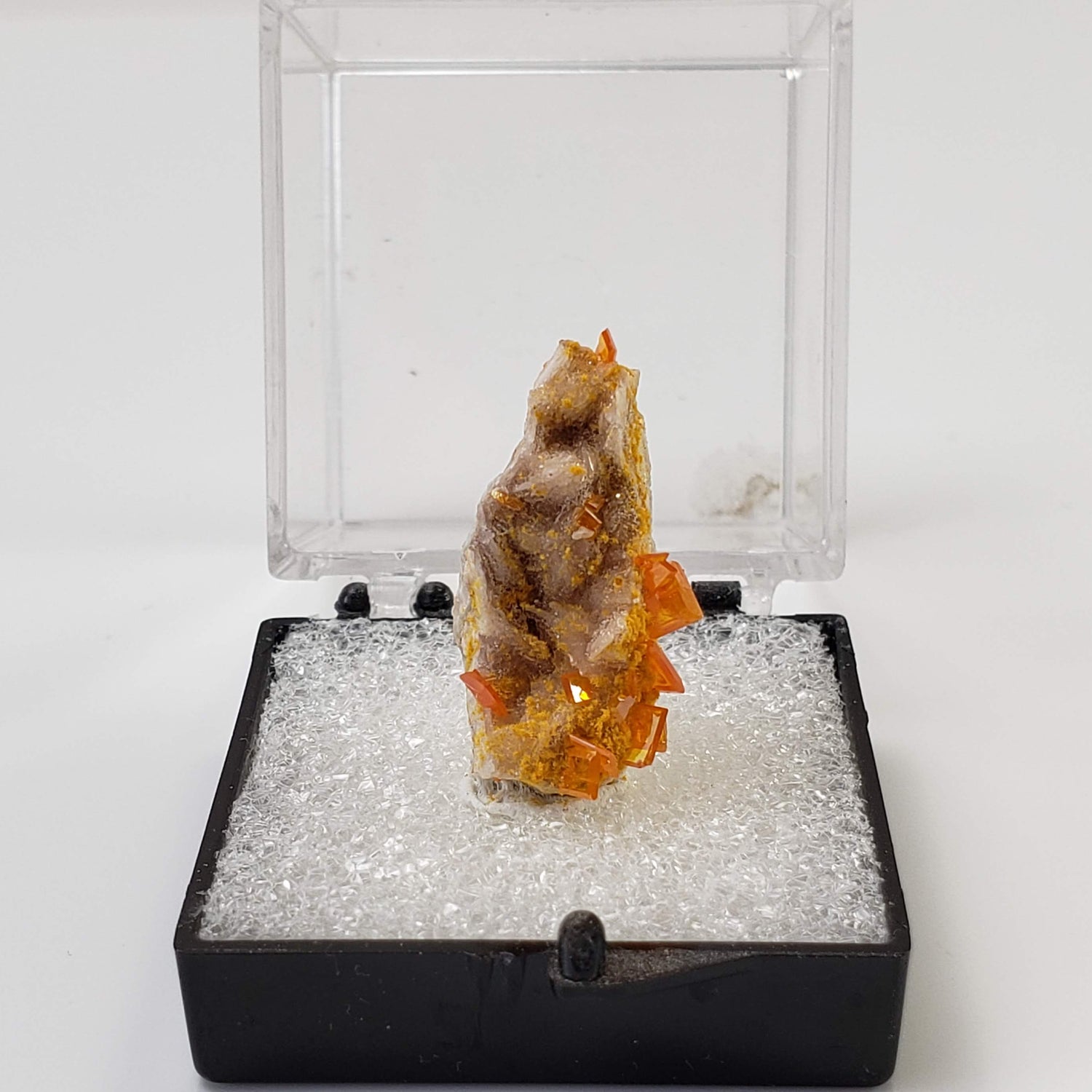 Wulfenite Crystal Cluster | Perky Box Thumbnail Specimen | Rowley Mine | Arizona USA