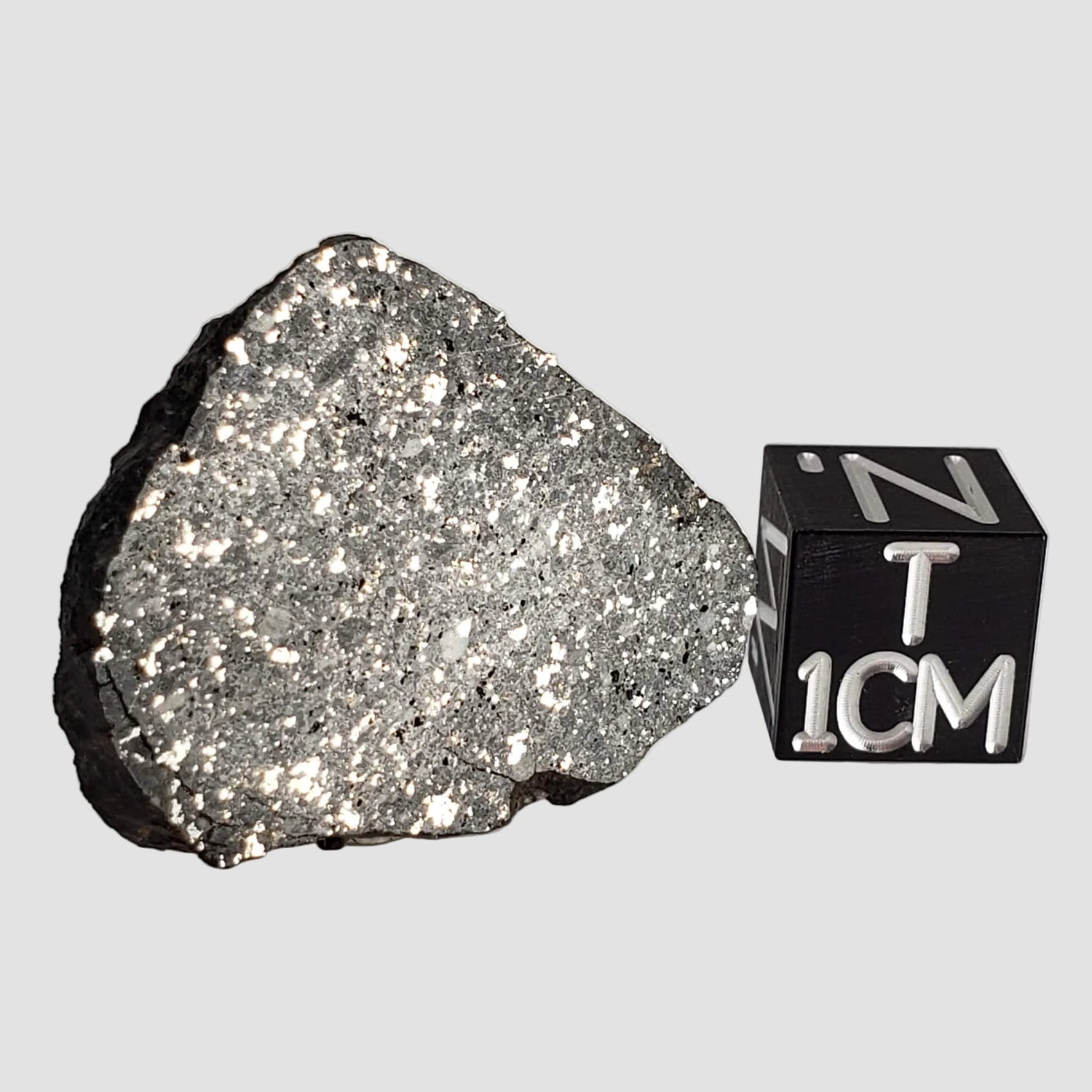 NWA 2122 Meteorite | 4.4 Gr | Slice | Stony Black L5 Chondrite | Northwest Africa