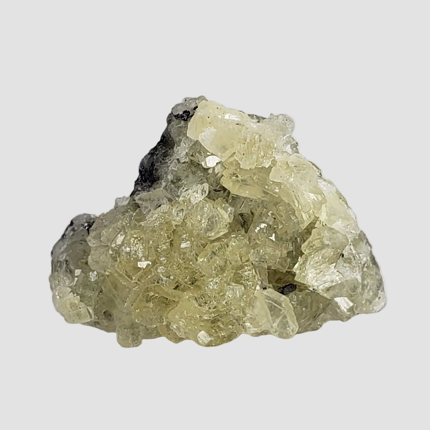 Prehnite and Graphite Cluster | Raw Prehnite | 4.5 grams | Tanzania