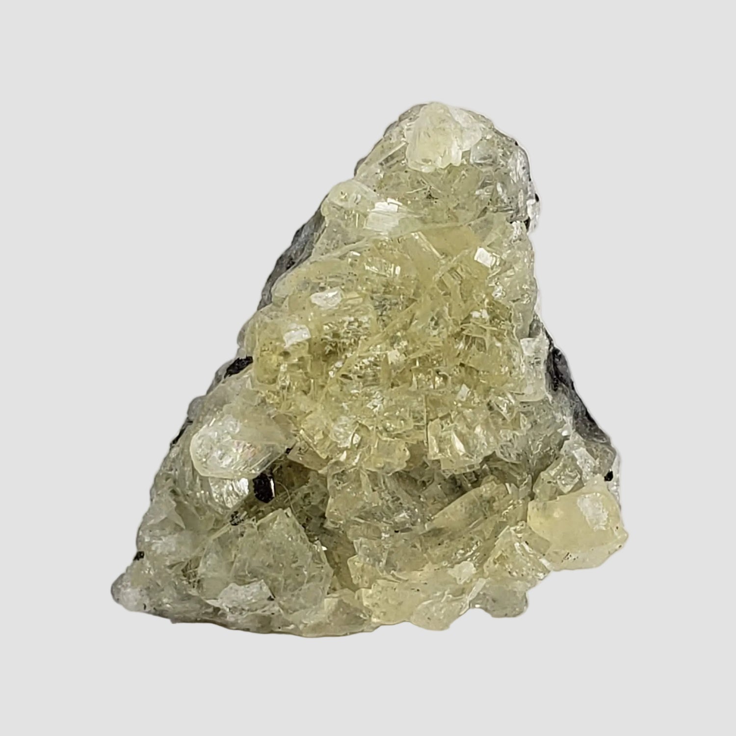 Prehnite and Graphite Cluster | Raw Prehnite | 4.5 grams | Tanzania