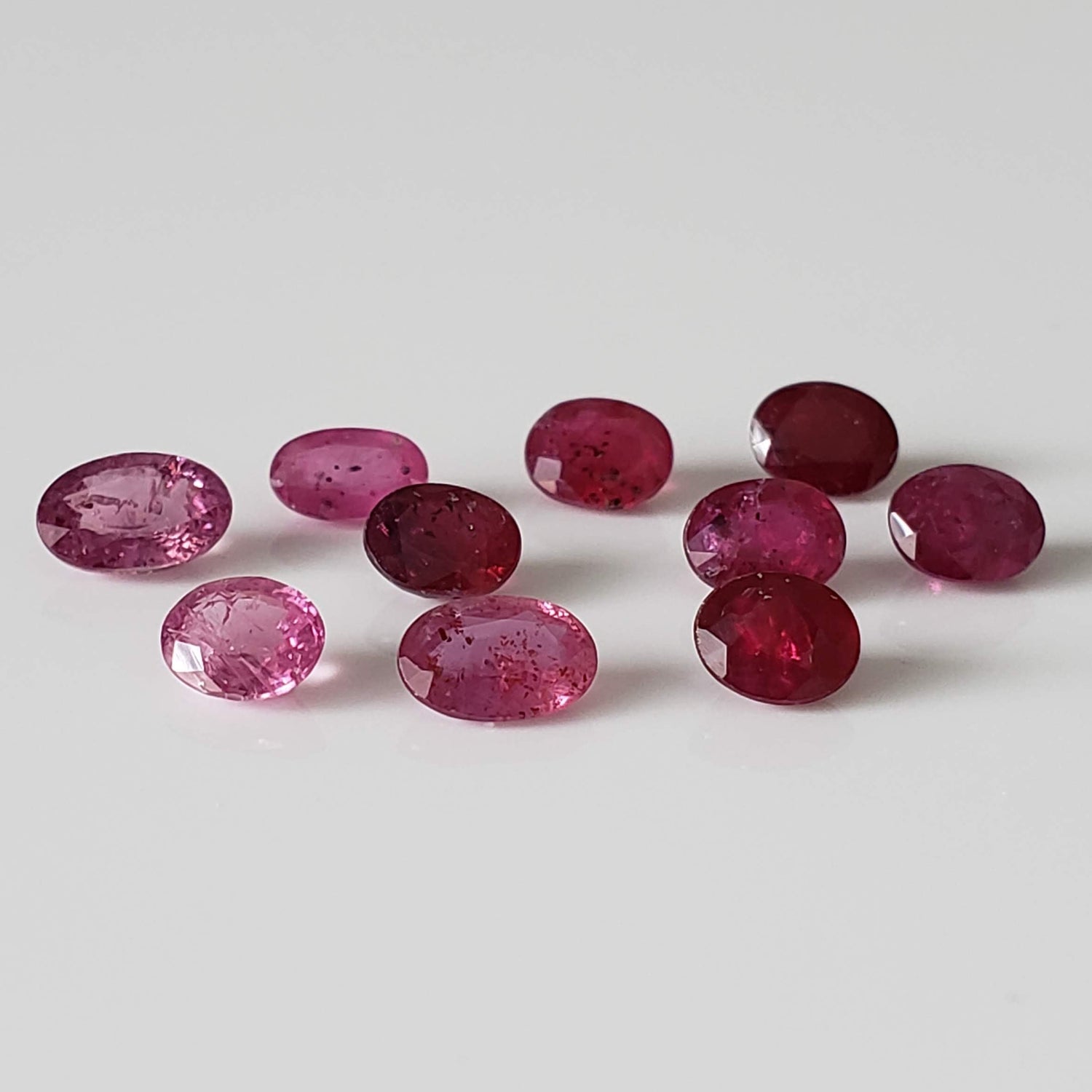 Ruby | 10 Piece Gemstone Lot | Oval Cut | Red | 4.67tcw
