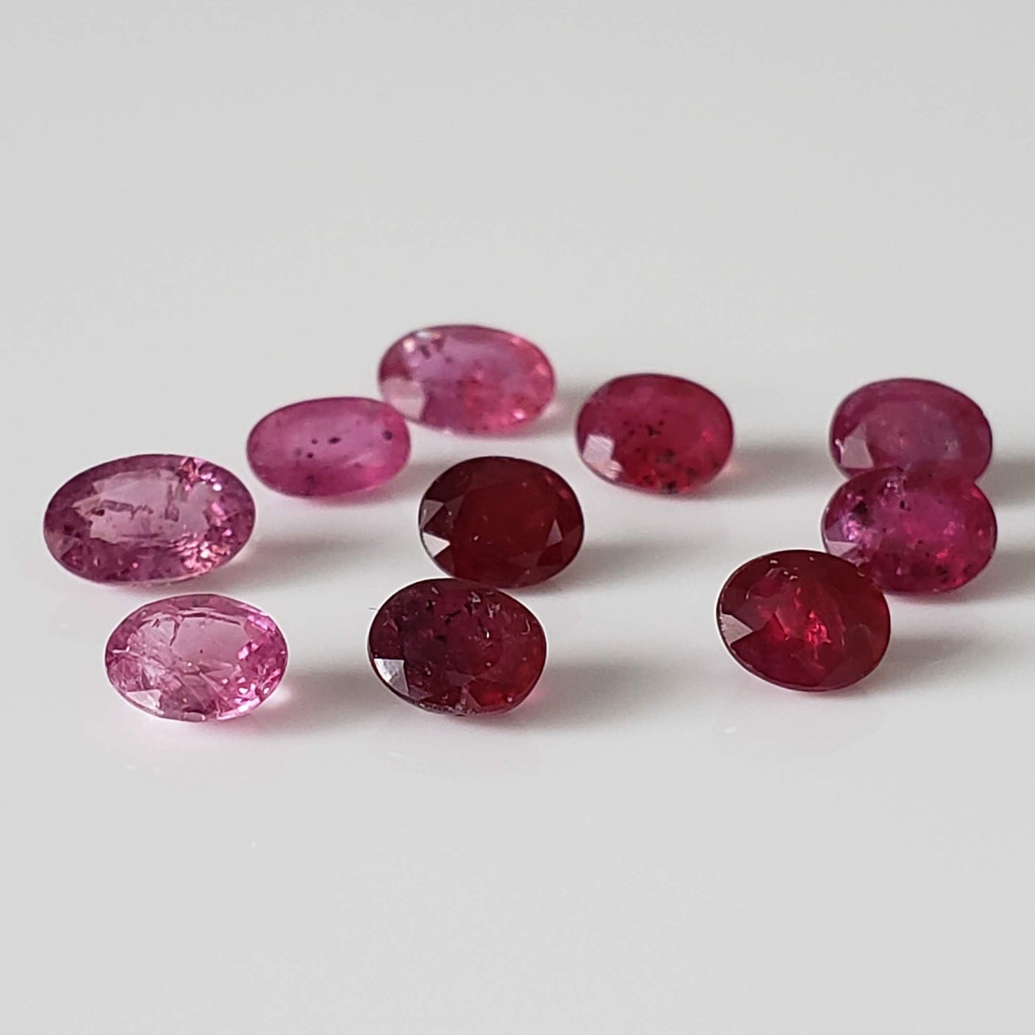 Ruby | 10 Piece Gemstone Lot | Oval Cut | Red | 4.67tcw