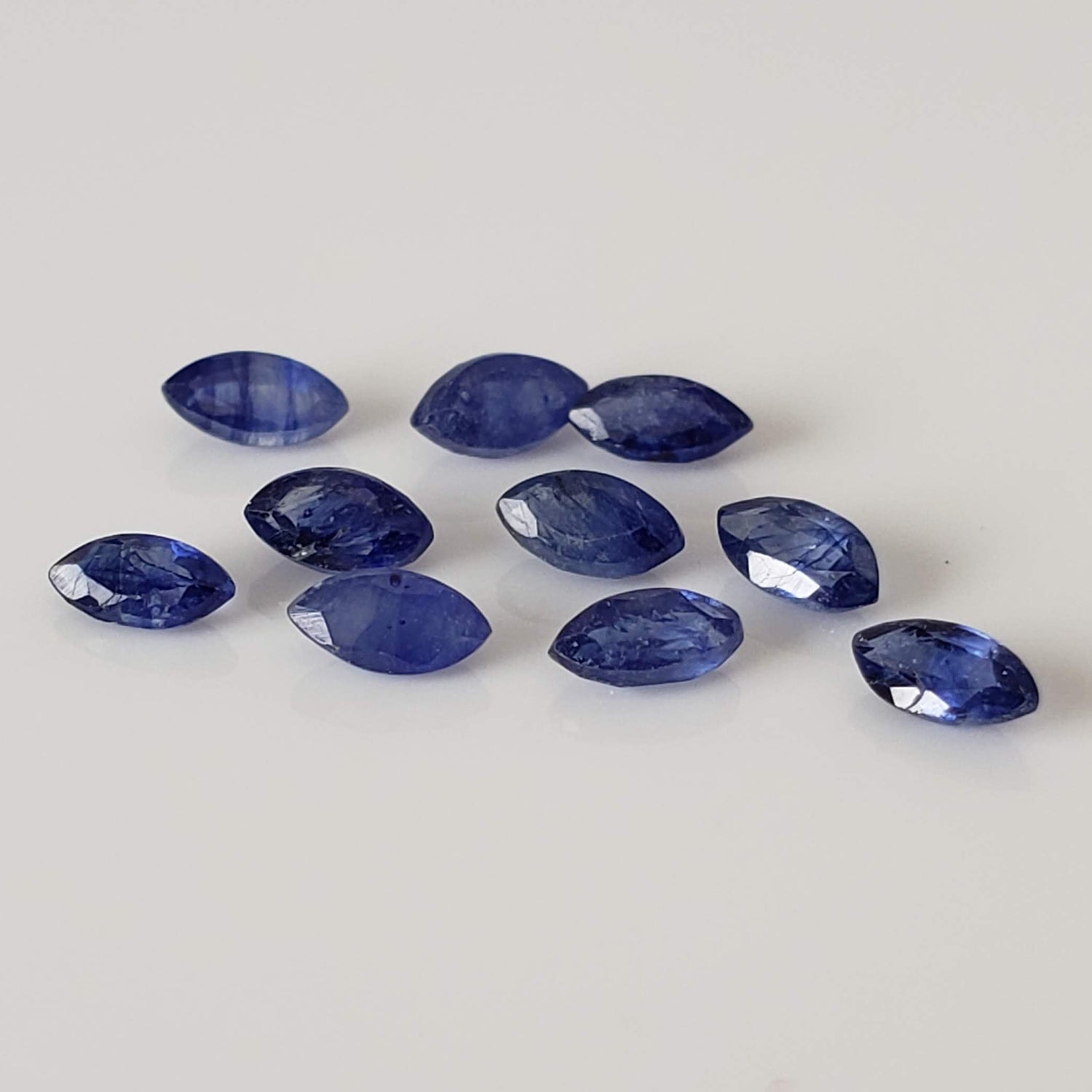 Sapphire | 10 Piece Gemstone Lot | Marquise Cut | Blue | 1.4tcw