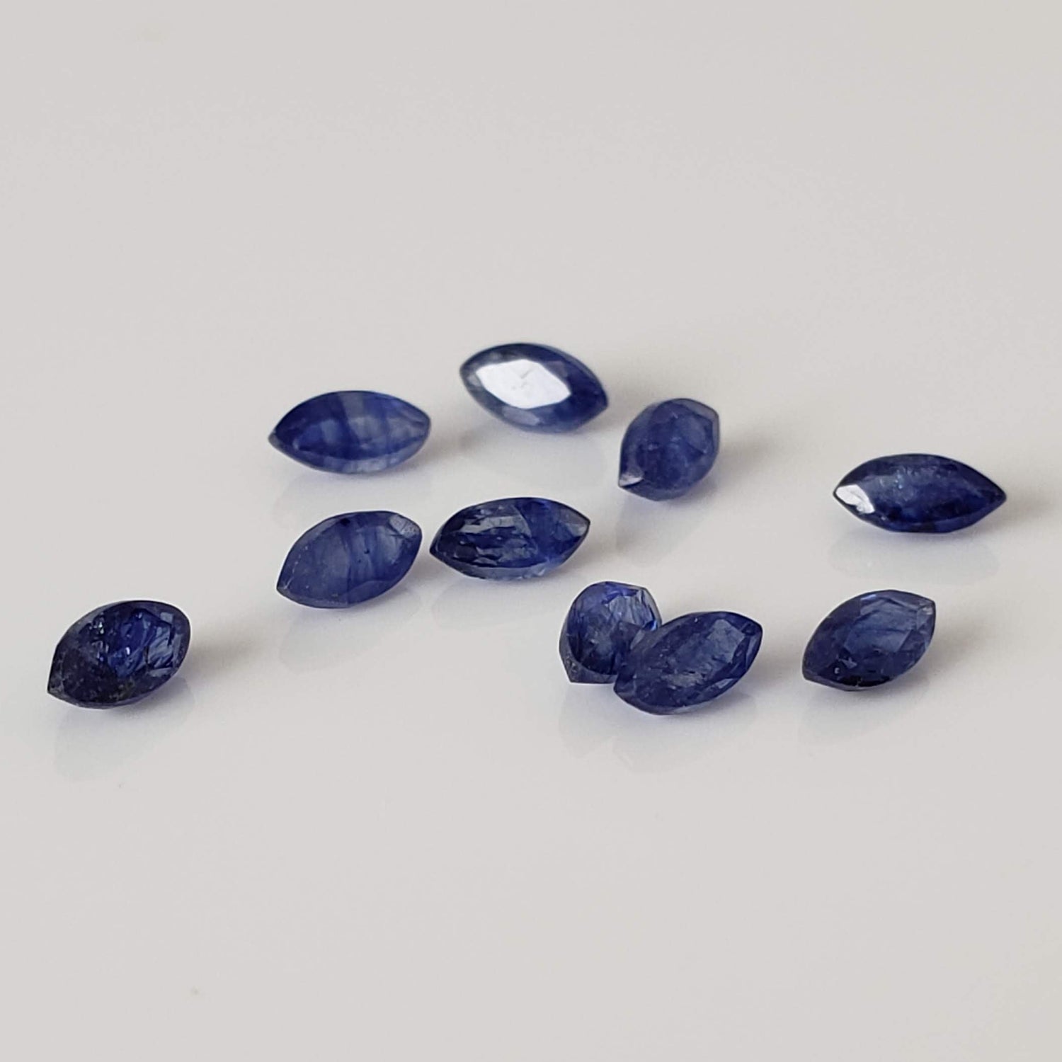 Sapphire | 10 Piece Gemstone Lot | Marquise Cut | Blue | 1.4tcw