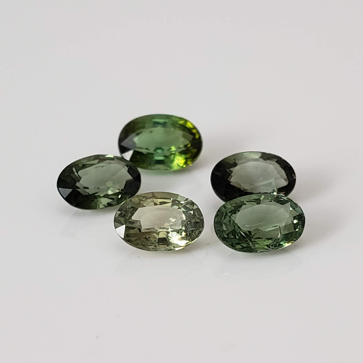 Tourmaline | 5 Piece Gemstone Lot | Oval Cut | Green | 2.38tcw