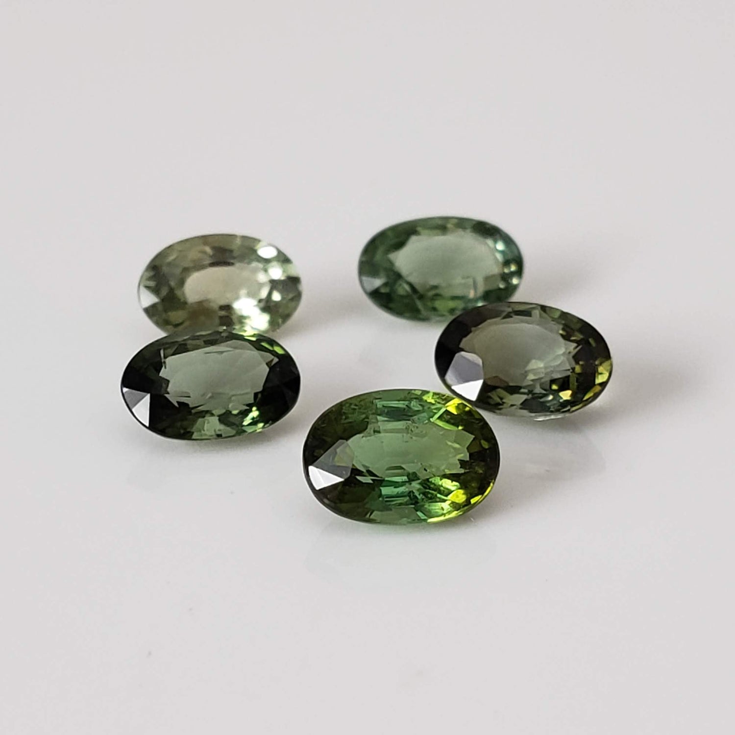 Tourmaline | 5 Piece Gemstone Lot | Oval Cut | Green | 2.38tcw