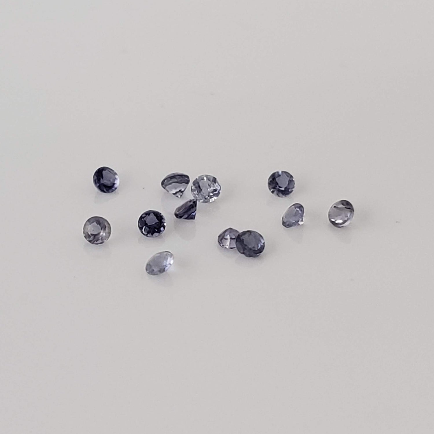 Iolite | 12 Piece Gemstone Lot | Round Cut | Blue Purple | 1.3mm 0.13tcw