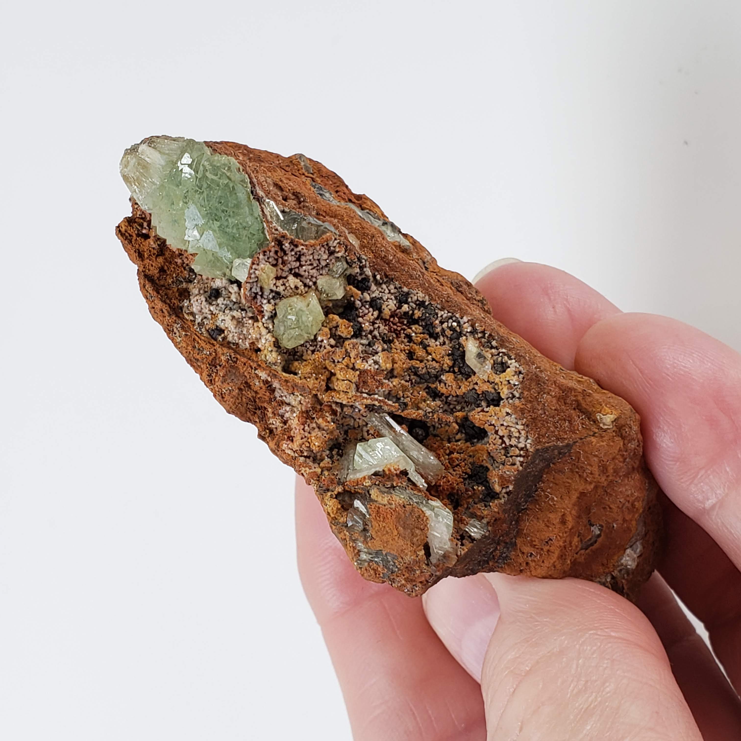 Adamite Crystals on Matrix mined at Mina Ojuela, Mexico