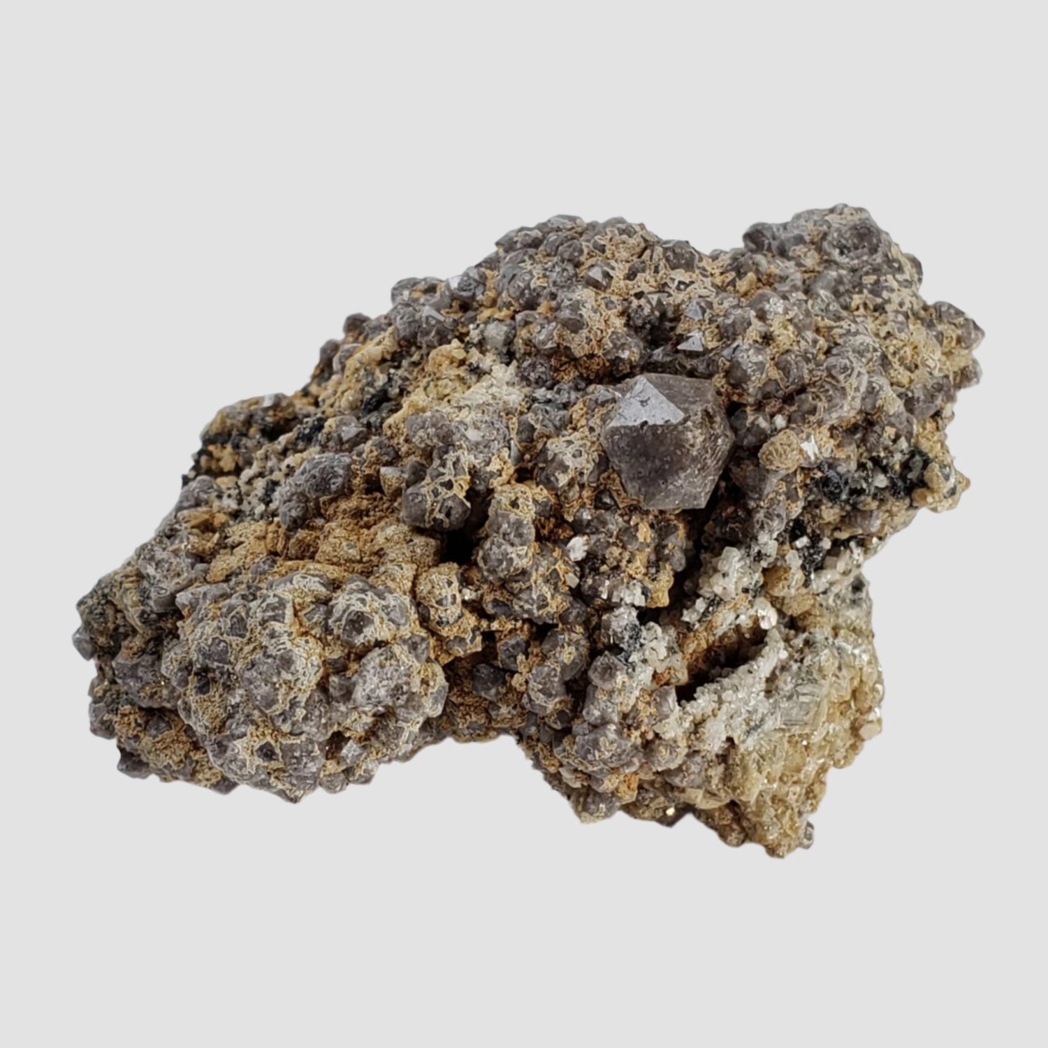  Albite, Pyrite, Siderite and Terminated Quartz Cluster | 119.5 gr | Mont St-Hilaire, Quebec, Canada 4