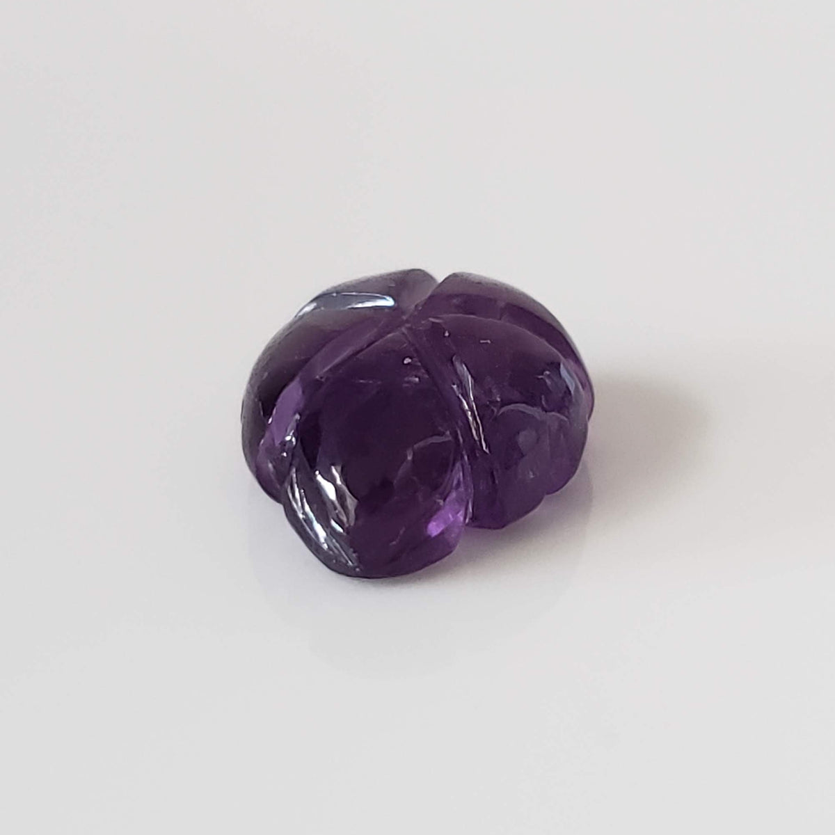 Amethyst | Carved Leaf Briolette | Purple | 12.5x10.5mm | Uruguay 4