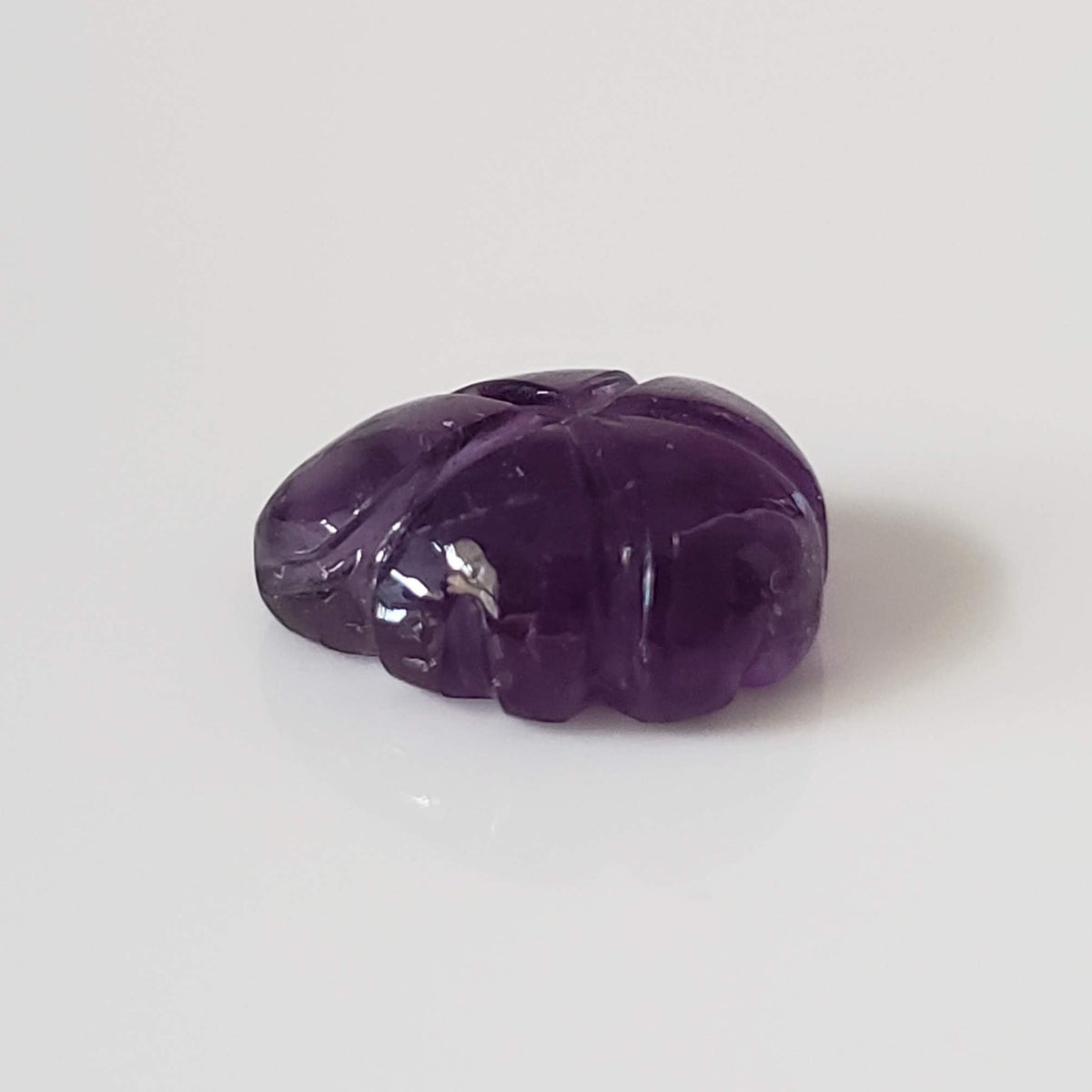 Amethyst | Carved Leaf Briolette | Purple | 12.5x10.5mm | Uruguay 3