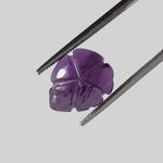 Amethyst | Carved Leaf Briolette | Purple | 12.5x10.5mm | Uruguay 2