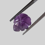 Amethyst | Carved Leaf Briolette | Purple | 12.5x10.5mm | Uruguay 0
