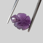 Amethyst | Carved Leaf Briolette | Purple | 12.5x10.5mm | Uruguay 1