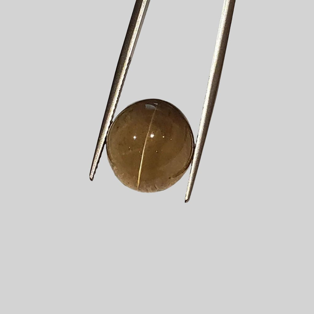  Apatite Cats Eye | Oval Cabochon | Olive Green | 14x13mm 