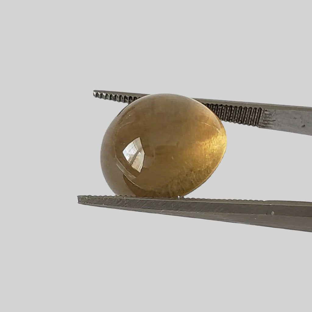  Apatite Cats Eye | Oval Cabochon | Olive Green | 14x13mm 5